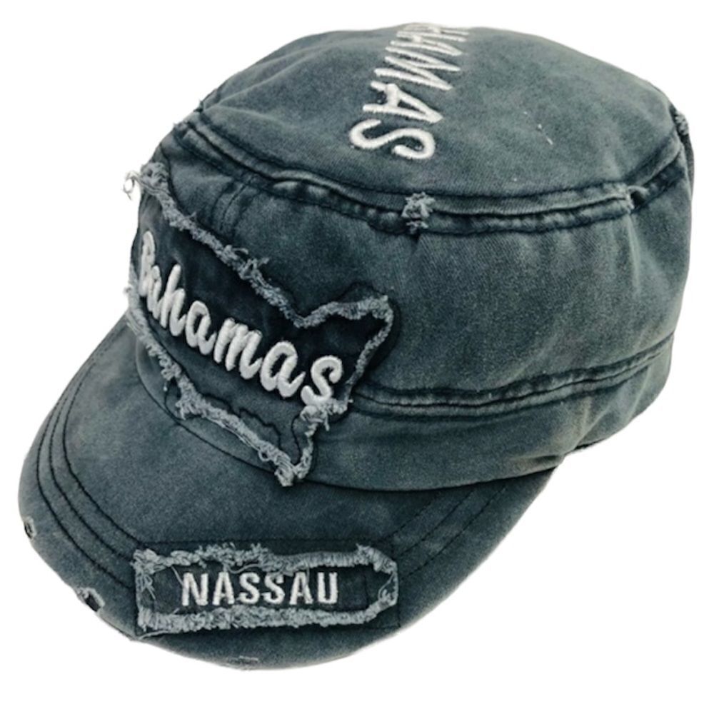Rare Bahamas Nassau Distress Washedblue Denim Baseball Cap Rare Bahamas Nassau Distress Washedblue Denim Baseball Cap